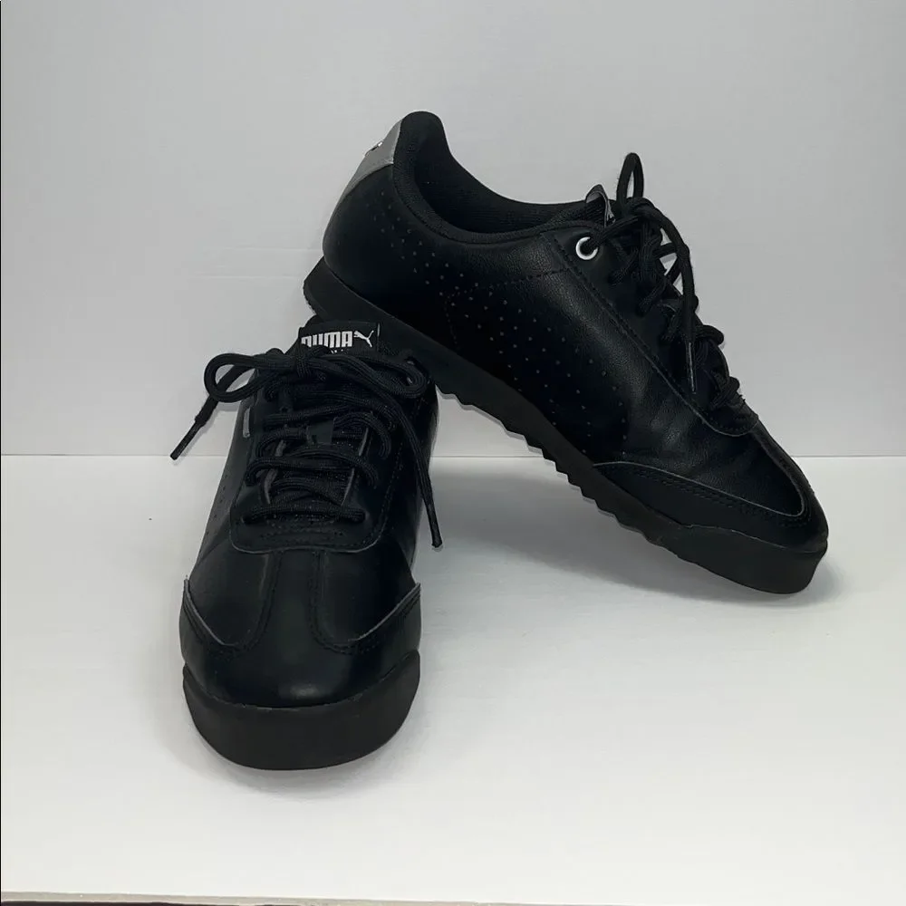 Puma MAPF1 Roma Via Perf Mercedes F1 sneaker in black with a silver accent 6.5
